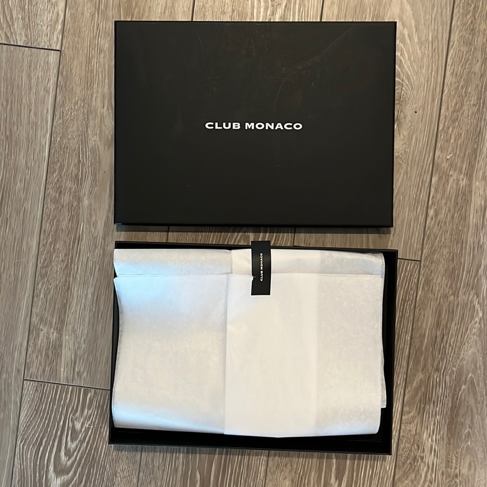 Club Monaco box with wrap